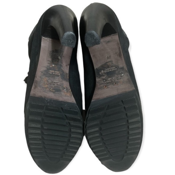 Rag & Bone Black suede lace up high heel platform mallory boots size 8 - Picture 9 of 17